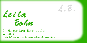 leila bohn business card